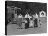 Miner Maurice Ruddick with Family and Friends Walking Near Segregated Camp Site-Carl Mydans-Stretched Canvas