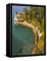 Miner's Castle overlook on Lake Superior, Munising, Upper Peninsula, Michigan, USA-Walter Bibikow-Framed Stretched Canvas