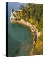Miner's Castle overlook on Lake Superior, Munising, Upper Peninsula, Michigan, USA-Walter Bibikow-Stretched Canvas