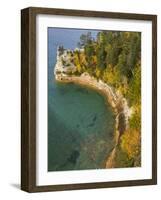 Miner's Castle overlook on Lake Superior, Munising, Upper Peninsula, Michigan, USA-Walter Bibikow-Framed Photographic Print