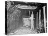 Miner Working in a Coal Mine Photograph-Lantern Press-Stretched Canvas