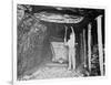 Miner Working in a Coal Mine Photograph-Lantern Press-Framed Art Print