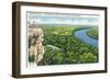 Mineral Wells, Texas - Overlooking the Brazos River from Inspiration Point, c.1945-Lantern Press-Framed Art Print