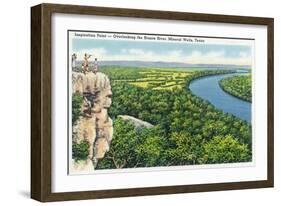 Mineral Wells, Texas - Overlooking the Brazos River from Inspiration Point, c.1945-Lantern Press-Framed Art Print