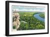 Mineral Wells, Texas - Overlooking the Brazos River from Inspiration Point, c.1945-Lantern Press-Framed Art Print