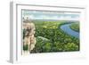 Mineral Wells, Texas - Overlooking the Brazos River from Inspiration Point, c.1945-Lantern Press-Framed Art Print