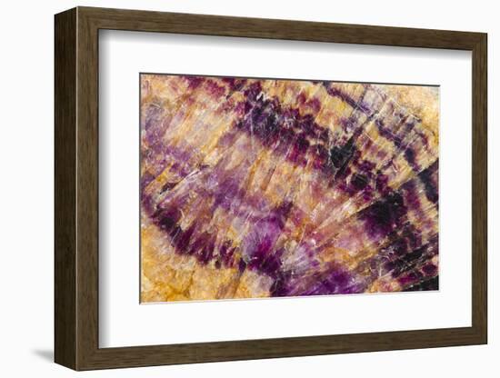 Minerals, Blue John or Derbyshire Spar, from Blue John Cavern-Richard Becker-Framed Photographic Print