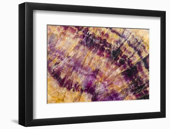 Minerals, Blue John or Derbyshire Spar, from Blue John Cavern-Richard Becker-Framed Photographic Print