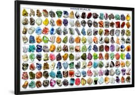 Minerals Educational Science Chart Poster-null-Lamina Framed Poster