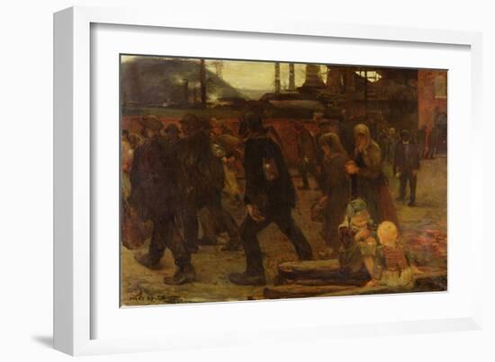 Miners, 1901 (Oil on Canvas)-Jules Adler-Framed Giclee Print