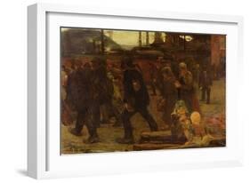 Miners, 1901 (Oil on Canvas)-Jules Adler-Framed Giclee Print