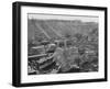 Miners and Ropes Criss Cross a Huge Diamond Mine, known as the Deep Diggings, in the Cape Colony-null-Framed Photographic Print