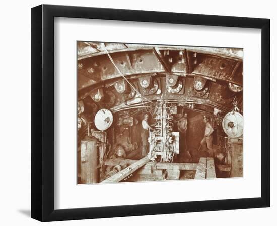 Miners at Work on the Construction of the Rotherhithe Tunnel, Bermondsey, London, February 1907-null-Framed Photographic Print