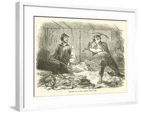 Miners at Work under the Fort, June 1863-null-Framed Giclee Print