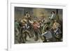 Miners' Ball during the California Gold Rush-null-Framed Giclee Print