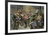 Miners' Ball during the California Gold Rush-null-Framed Giclee Print
