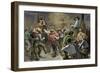 Miners' Ball during the California Gold Rush-null-Framed Giclee Print