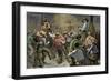 Miners' Ball during the California Gold Rush-null-Framed Giclee Print