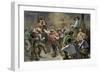 Miners' Ball during the California Gold Rush-null-Framed Giclee Print