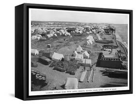 Miners' Camp on the Snake River, Nome, Alaska, During the Gold Rush-null-Framed Stretched Canvas