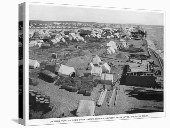 Miners' Camp on the Snake River, Nome, Alaska, During the Gold Rush-null-Stretched Canvas