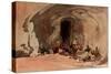 Miners, Entrance to an Iron Mine, 1845 (Pencil and W/C on Paper (On Card))-J.B. Brown-Stretched Canvas