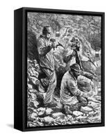 Miners in Coal Mine, 1886, Belgium, 19th Century-null-Framed Stretched Canvas