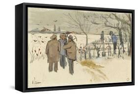 Miners in the Snow-Vincent van Gogh-Framed Stretched Canvas