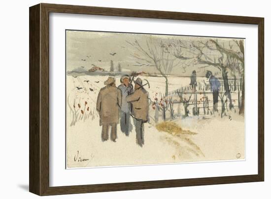 Miners in the Snow-Vincent van Gogh-Framed Giclee Print