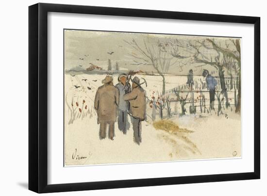 Miners in the Snow-Vincent van Gogh-Framed Giclee Print
