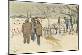 Miners in the Snow-Vincent van Gogh-Mounted Giclee Print