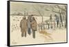 Miners in the Snow-Vincent van Gogh-Framed Stretched Canvas