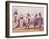 Miners on their Break-null-Framed Giclee Print