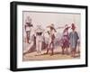 Miners on their Break-null-Framed Giclee Print