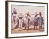 Miners on their Break-null-Framed Giclee Print