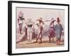 Miners on their Break-null-Framed Giclee Print