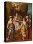 Minerva, Abundance and Fortune (Oil on Copper)-Hendrik van the Elder Balen-Stretched Canvas