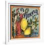 Minerva Brand - Corona, California - Citrus Crate Label-Lantern Press-Framed Art Print