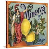 Minerva Brand - Corona, California - Citrus Crate Label-Lantern Press-Stretched Canvas