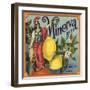 Minerva Brand - Corona, California - Citrus Crate Label-Lantern Press-Framed Art Print