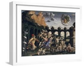 Minerva Chases the Vices from the Garden of Virtue, c.1052-Andrea Mantegna-Framed Giclee Print