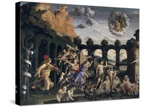 Minerva Chases the Vices from the Garden of Virtue, c.1052-Andrea Mantegna-Stretched Canvas
