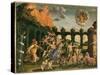 Minerva Chasing the Vices from the Garden of Virtue-Andrea Mantegna-Stretched Canvas