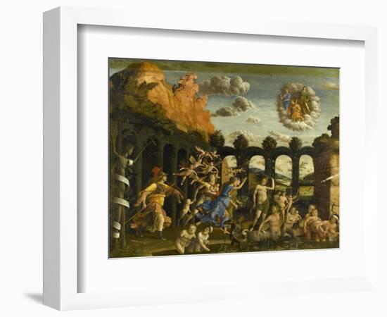 Minerva Expelling the Vices of the Garden of Virtue-Andrea Mantegna-Framed Giclee Print