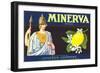 Minerva Lemon Label-null-Framed Art Print