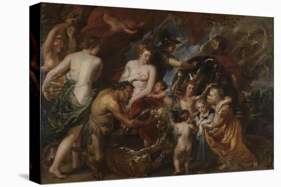 Minerva Protects Pax from Mars (Peace and Wa), C. 1629-1630-Peter Paul Rubens-Stretched Canvas