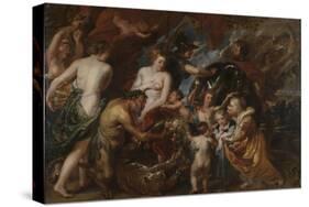 Minerva Protects Pax from Mars (Peace and Wa), C. 1629-1630-Peter Paul Rubens-Stretched Canvas