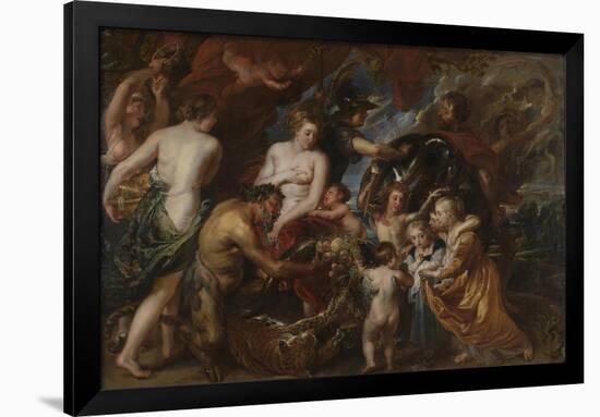 Minerva Protects Pax from Mars (Peace and Wa), C. 1629-1630-Peter Paul Rubens-Framed Giclee Print