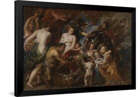 Minerva Protects Pax from Mars (Peace and Wa), C. 1629-1630-Peter Paul Rubens-Framed Giclee Print