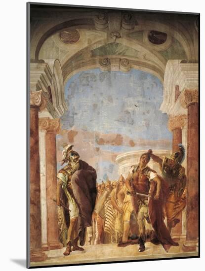 Minerva Restraining Achilles from Killing Agamemnon-Giambattista Tiepolo-Mounted Giclee Print